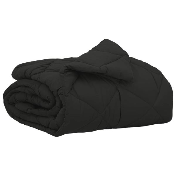 Sommerdecke Schwarz 200 x 155 cm Mikrofaser