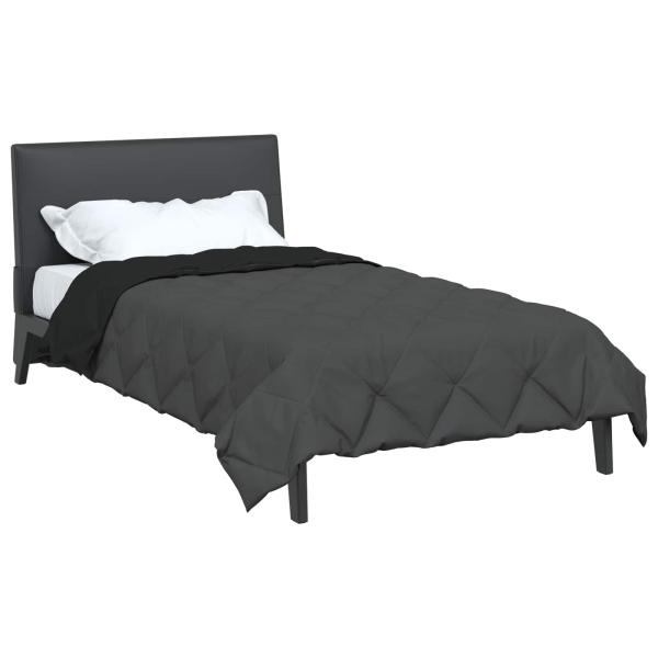 ARDEBO.de - Sommerdecke Schwarz und Anthrazit 220 x 140 cm Mikrofaser