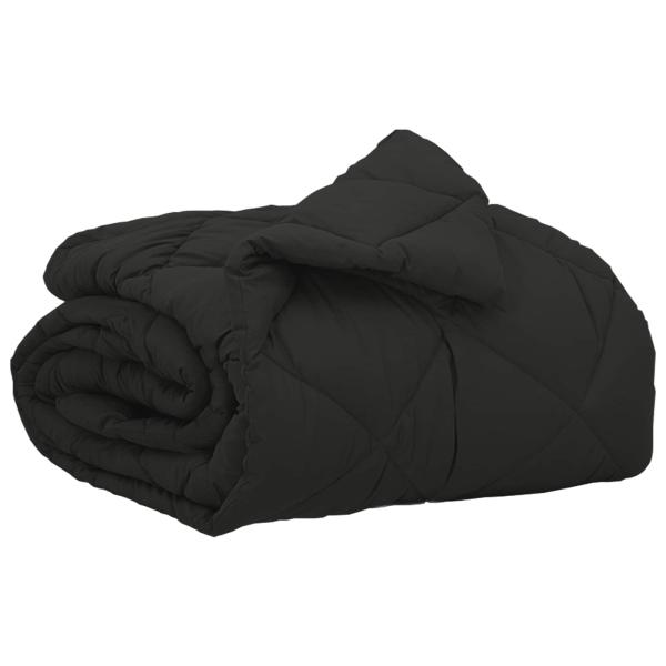 ARDEBO.de - Ganzjahresbettdecke Schwarz 135 x 220 cm Mikrofaser