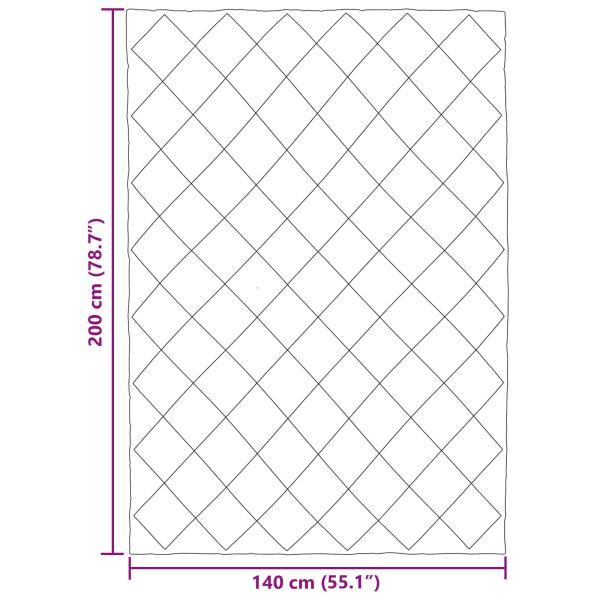 Ganzjahresbettdecke Hellgrau 200 x 140 cm Mikrofaser