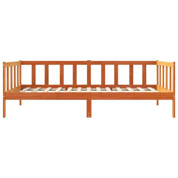 Bettrahmen Wachsbraun 100 x 200 cm Massives Kiefernholz
