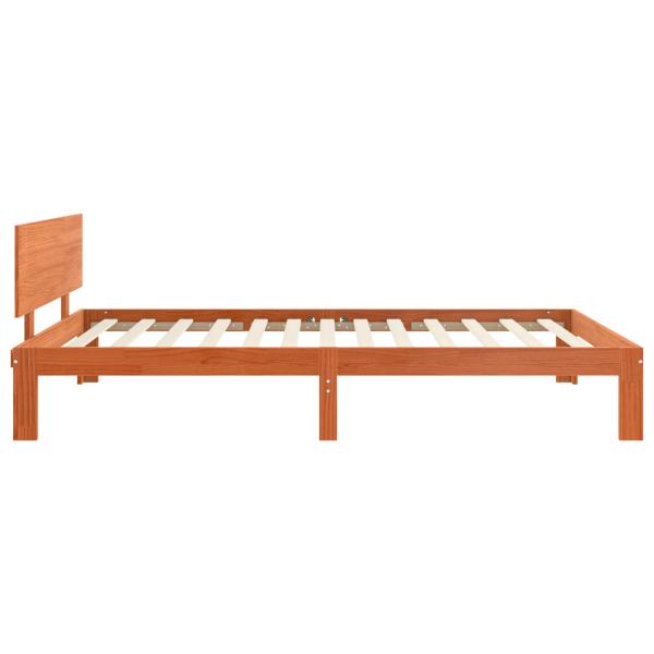 Bettrahmen Wachsbraun 70 x 190 cm Massives Kiefernholz