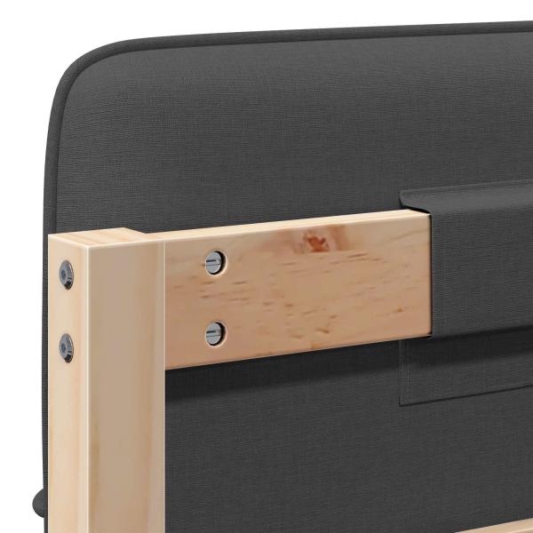 Gepolstertes Kopfteil mit Kopfteil Braun und Dunkelgrau 80 cm