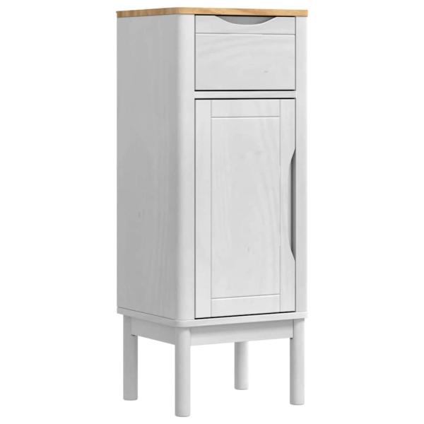 Badezimmermöbel-Set mit Regal 2 pcs Weiß Massives Kiefernholz