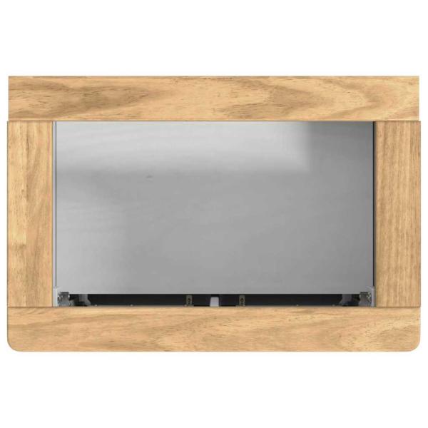 Badezimmermöbel-Set mit Regal 2 pcs Weiß Massives Kiefernholz