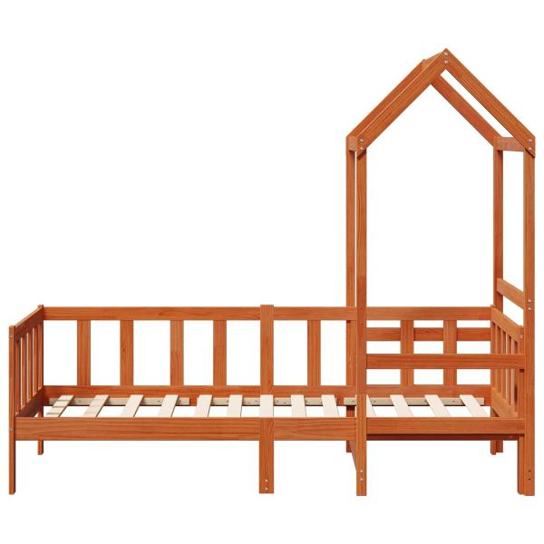 Tagesbett Set Wachsbraun Massives Kiefernholz
