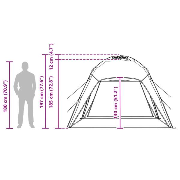 Sofort Zelt mit Speicher Azure Blau 260 x 260 x 185 cm Stahl