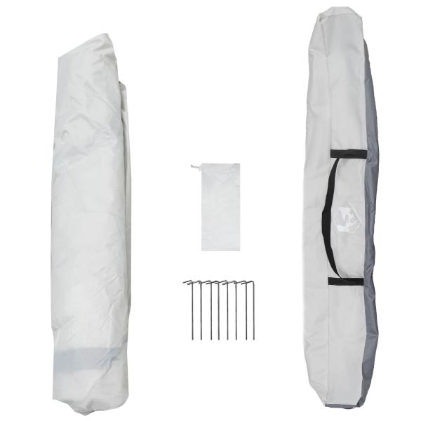 Sofort Zelt mit Speicher Grau 260 x 260 x 185 cm Stahl