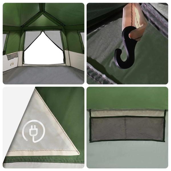 Sofort Zelt mit Speicher ALTA Grün 458 x 400 x 230 cm Stahl