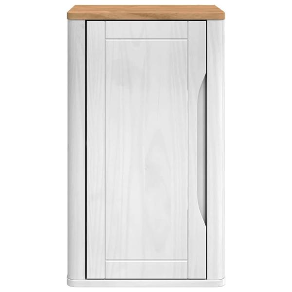 Badezimmer-Wandschrank mit Regal mit Tür Weiß 60 x 40 x 80 cm
