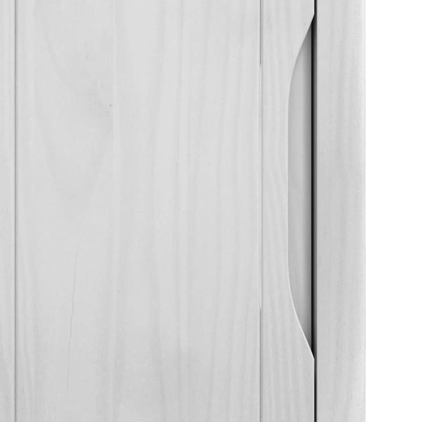 Badezimmerschrank Weiß 35 x 30 x 85 cm Massives Kiefernholz