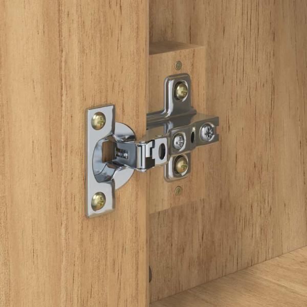 Bad hoher Schrank Wachsbraun 36 x 30 x 160 cm Massivholz Kiefer