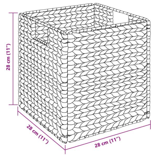Aufbewahrungskörbe 2 pcs Natur 35 x 25 x 17 cm Wasserhyazinthe