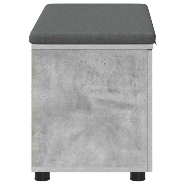 ARDEBO.de - Flurbank mit Kissen mit Speicher Beton Grau 80 x 38 x 46 cm