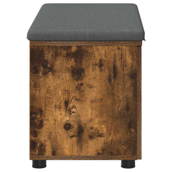 Flurbank mit Kissen mit Tür Geräucherte Eiche 80 x 38 x 46 cm