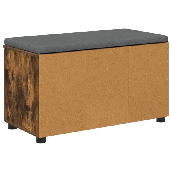 Flurbank mit Kissen mit Tür Geräucherte Eiche 80 x 38 x 46 cm