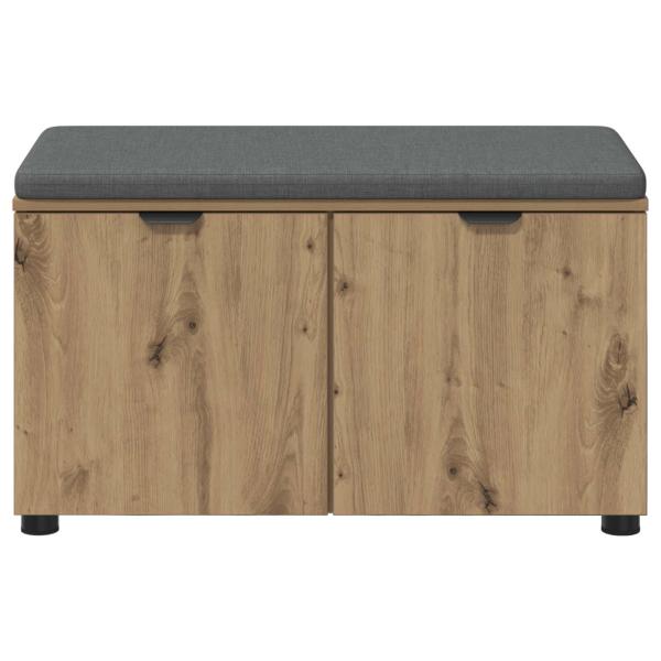 Flurbank mit Kissen mit Speicher Artisan-Eiche 80 x 38 x 46 cm