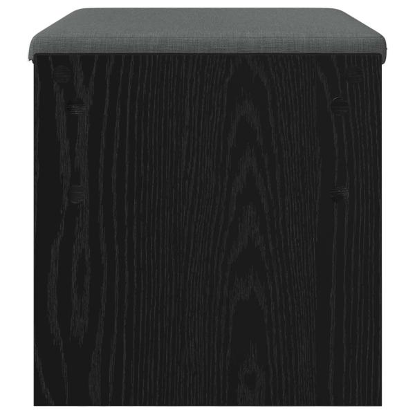 Flurbank mit Kissen Schwarz Eichen-Optik 60 x 38 x 46 cm