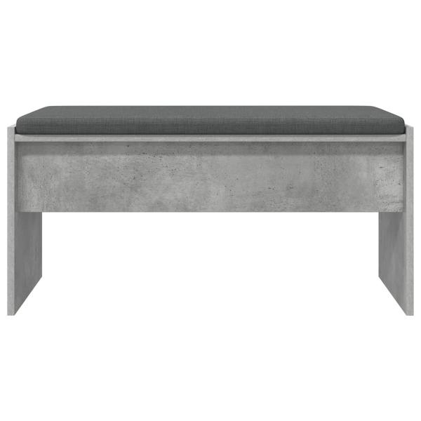 Flurbank mit Kissen Beton Grau 83 x 38 x 40 cm