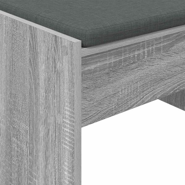 Flurbank mit Kissen Graues Sonoma 80 x 38 x 46 cm
