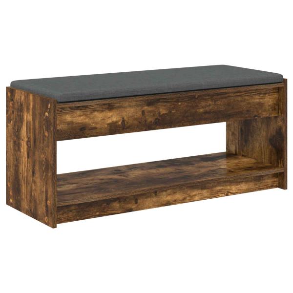 Flurbank mit Kissen Geräucherte Eiche 100 x 38 x 46 cm
