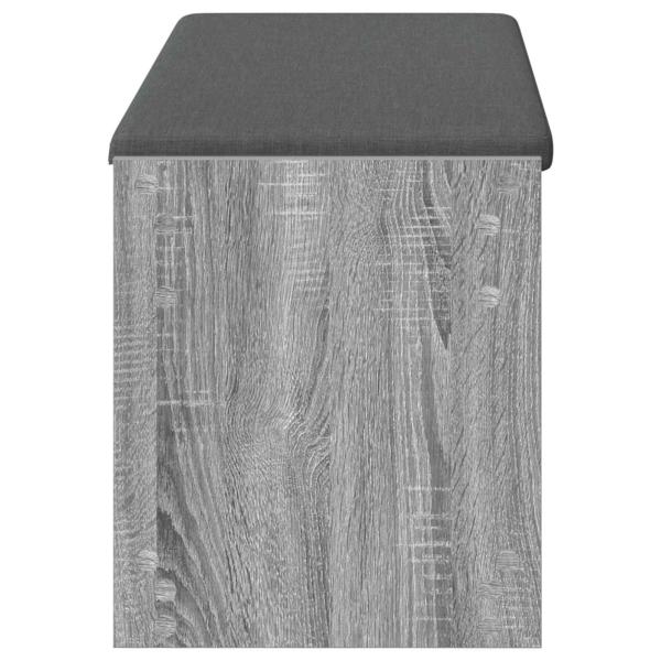 Flurbank mit Kissen mit Regal Graues Sonoma 100 x 38 x 46 cm