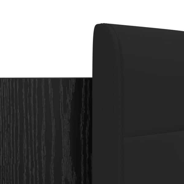 Bettgestell mit Kopfteil Schwarz Eichen-Optik 200 x 200 cm