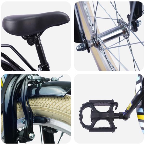 Kinderfahrrad 24 Zoll für 8-12 Jahre alt Schwarz