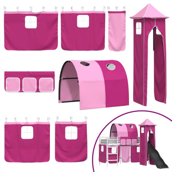 Weiß und Rosa 99,5 x 190 cm