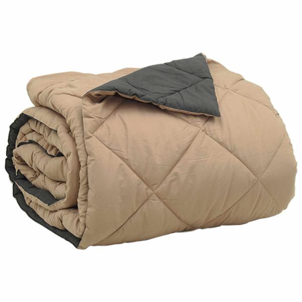 Sommerdecke Anthrazit und Taupe 240 x 260 cm Mikrofaser