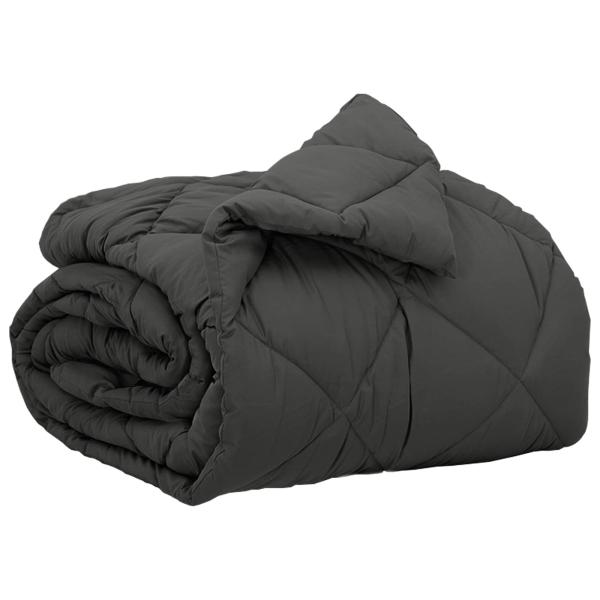 Ganzjahresbettdecke Anthrazit 220 x 140 cm Mikrofaser