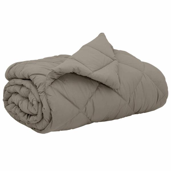 Ganzjahresbettdecke Hellgrau 240 x 260 cm Mikrofaser