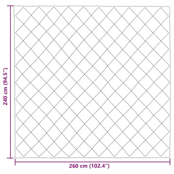 Winterbettdecke Anthrazit und Taupe 240 x 260 cm Mikrofaser