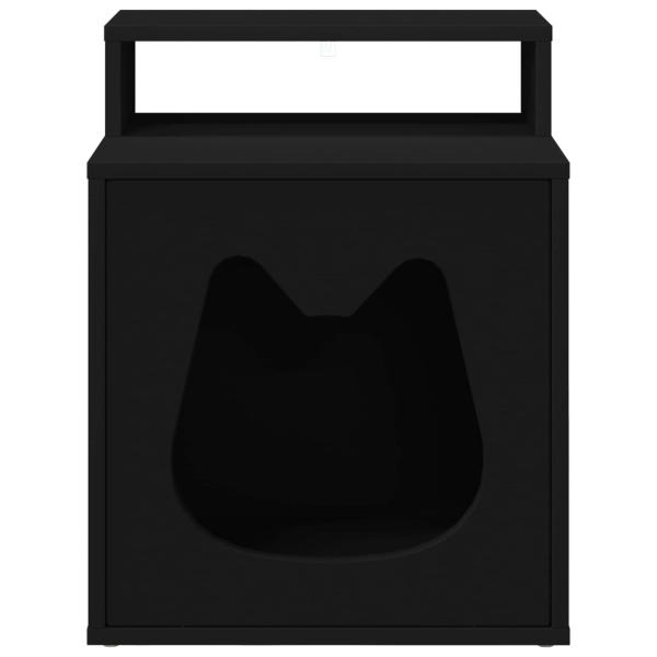 Katzenhaus Schwarz 42,5 x 40 x 53,5 cm Holzwerkstoff