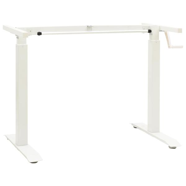 ARDEBO.de - Schreibtisch Weiß und Natur 140 x 60 cm Massivholz Eiche