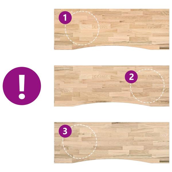 Schreibtisch Weiß und Natur 140 x 60 cm Massivholz Eiche