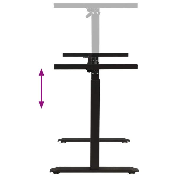 Schreibtisch mit Speicher Schwarz und Dunkelbraun 120 x 60 cm