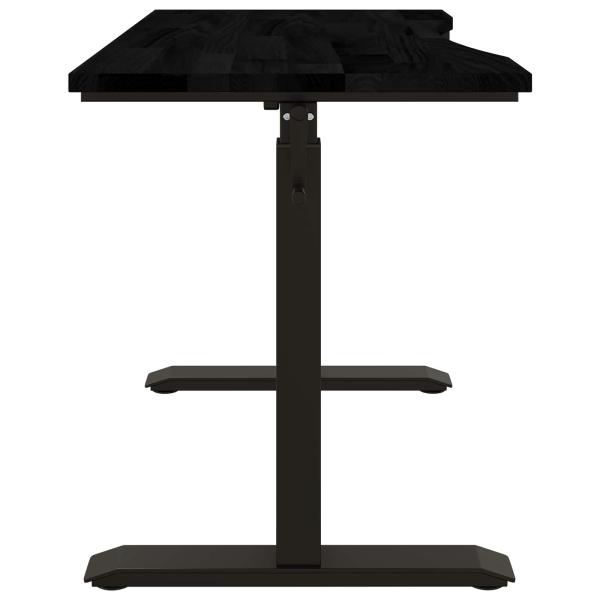 Schreibtisch mit Speicher Schwarz und Dunkelbraun 120 x 60 cm