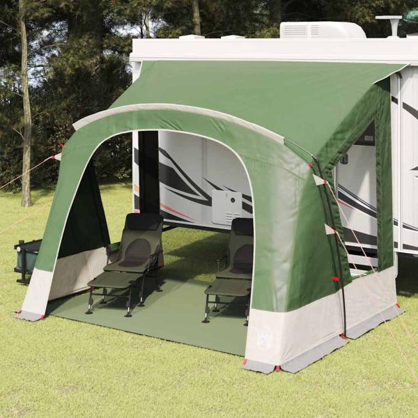 ARDEBO.de - Caravan Zelt mit Dach mit Speicher Grün 330 x 250 x 245 cm