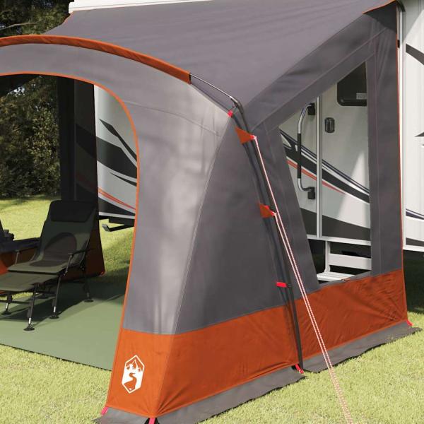 Caravan Zelt mit Dach Grau und Orange 400 x 270 x 245 cm
