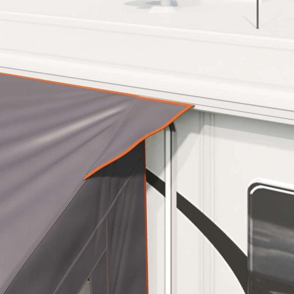 Caravan Zelt mit Dach Grau und Orange 400 x 270 x 245 cm