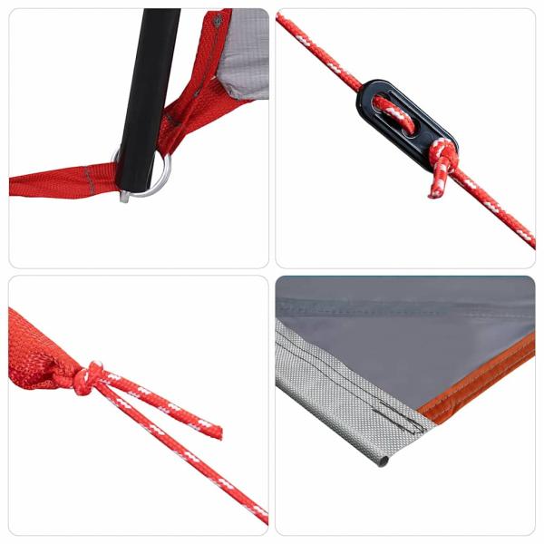 Caravan Zelt mit Dach Grau und Orange 400 x 270 x 245 cm