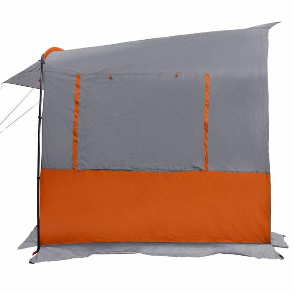 Heckklappenzelt mit Dach Grau und Orange 350 x 250 x 245 cm