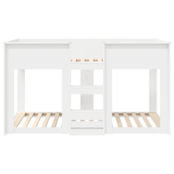 Etagenbett für Kinder Weiß 75 x 190 cm Holzwerkstoff