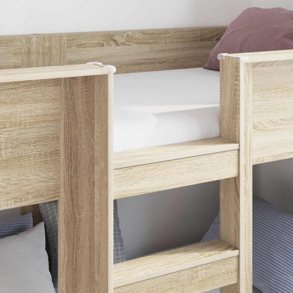 Etagenbett für Kinder Sonoma-Eiche 75 x 190 cm Holzwerkstoff