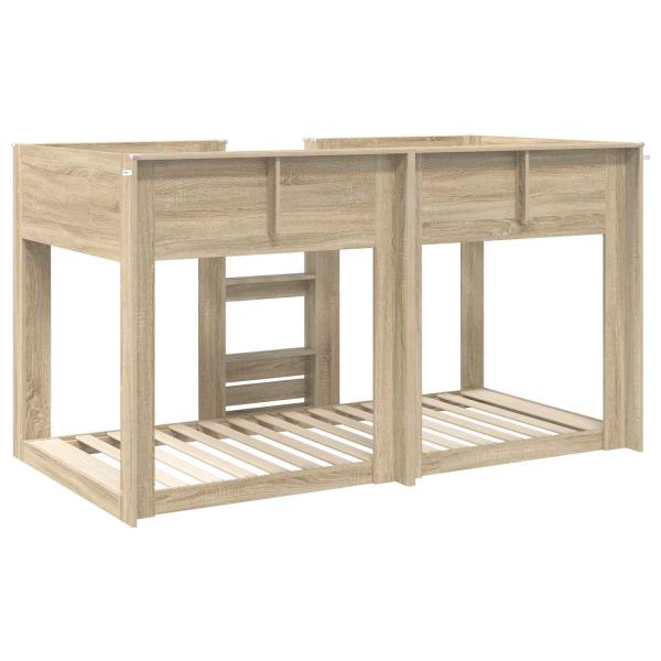 Etagenbett für Kinder Sonoma-Eiche 75 x 190 cm Holzwerkstoff