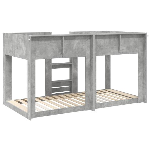 Etagenbett für Kinder Beton Grau 75 x 190 cm Holzwerkstoff