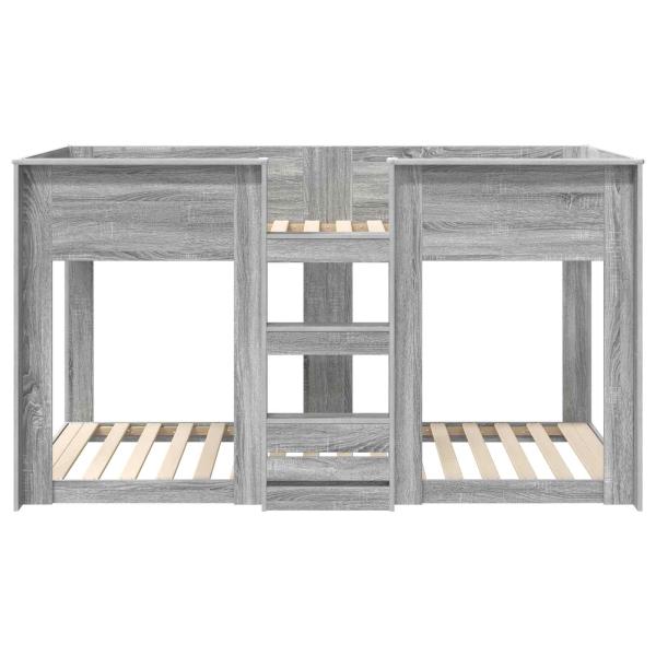 Etagenbett für Kinder Graues Sonoma 75 x 190 cm Holzwerkstoff
