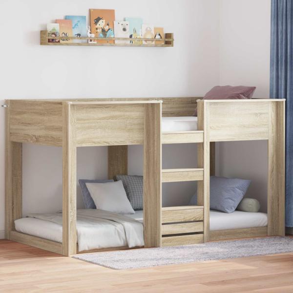 ARDEBO.de - Etagenbett für Kinder Sonoma-Eiche 90 x 190 cm Holzwerkstoff