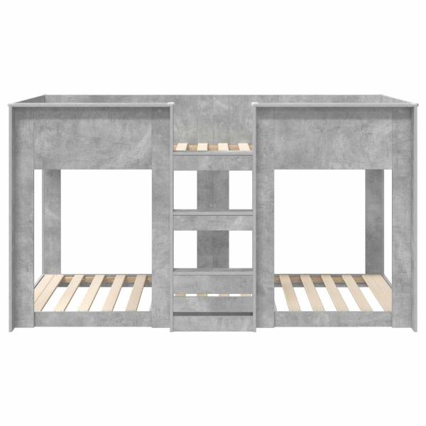 Etagenbett für Kinder Beton Grau 90 x 190 cm Holzwerkstoff